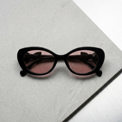 BowCharm Noir Sunglasses (T-57) Black-Pink