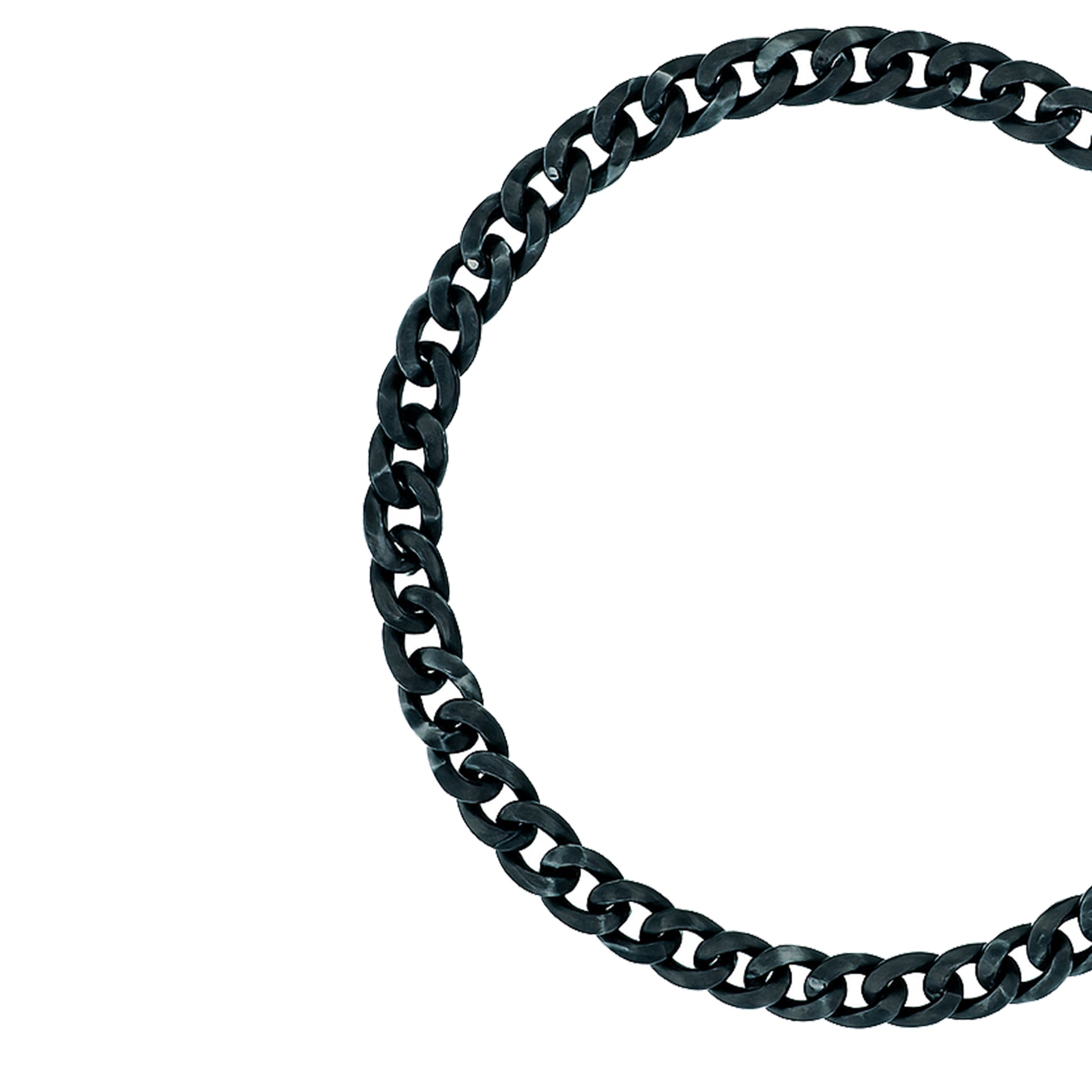 Chunky black acrylic sunglasses chain with interlocking links 