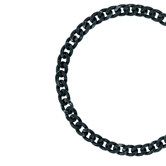 Chunky black acrylic sunglasses chain with interlocking links 